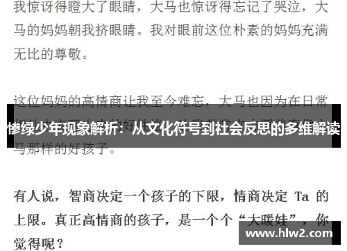 惨绿少年现象解析：从文化符号到社会反思的多维解读